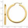 14k 3mm Polished Square Hoop Earrings