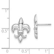 14K White Gold Small Fleur-De-Lis Post Earrings