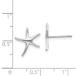 14K White Gold Polished Mini Starfish Earrings