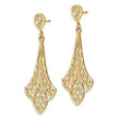 14K D/C Filigree Dangle Post Earrings