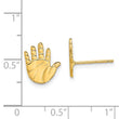 14k Single Hand Print Post Earrings