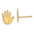 14k Single Hand Print Post Earrings