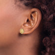 14K Textured Sand Dollar Post Earrings