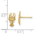 14K 2-D Lobster Post Earrings