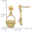 14K Nantucket Basket Earrings
