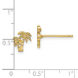 14K Mini Double Palm Tree Post Earrings
