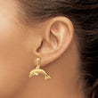 14K Jumping Dolphin Dangle Earrings
