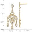 14K w/Rhodium D/C Chandelier Fancy Earrings