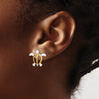14K W/ Rhodium Sea Turtle Post Earrings