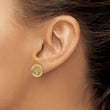 14k Polished Tree of Life in Circle Post Earrings