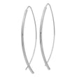 14k 1.75mm Square Tube White Gold Wire Threader Earrings