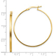 14k Brushed and Polished 2mm Hoop Earrings