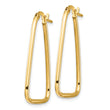14k 1.5mm Polished Triangle Dangle Hoop Earrings