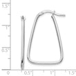14k 1.5mm White Gold Polished Triangle Dangle Hoop Earrings