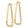 14k 2mm Polished Triangle Hoop Earrings
