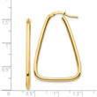 14k 2mm Polished Triangle Hoop Earrings