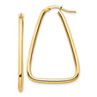 14k 2mm Polished Triangle Hoop Earrings
