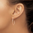 14k Rose Gold Polished Diamond-cut Post Dangle Earrings - Birthstone Company