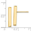 14k Polished 3mm Post Earrings