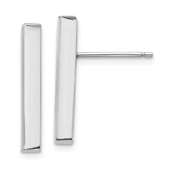 14k White Gold Polished 3mm Post Earrings