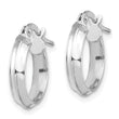 14k White Gold Polished Small 3mm Hoop Earrings