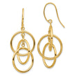 14k Polished Circles Dangle Earrings