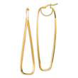 14k Polished 2mm Wavy Rectangle Hoop Earrings