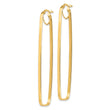 14k Polished 2mm Rectangle Hoop Earrings