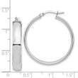 14k White Gold High Polished 5mm Hoop Earrings