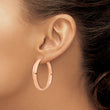 14k Rose Gold High Polished 5mm Hoop Earrings