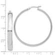 14k White Gold High Polished 5mm Hoop Earrings