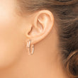 14k Rose Gold High Polished 5mm Oval Hoop Earrings - Birthstone Company