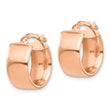 14k Rose Gold High Polished 7mm Hoop Earrings - Birthstone Company