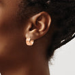14k Rose Gold High Polished 7mm Hoop Earrings - Birthstone Company