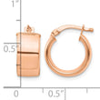 14k Rose Gold High Polished 7mm Hoop Earrings - Birthstone Company