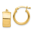 14k High Polished 7mm Hoop Earrings