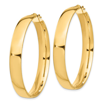 14k High Polished 7mm Hoop Earrings