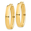 14k High Polished 7mm Oval Hoop Earrings