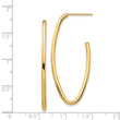 14k Polished Pointed Oval Post Dangle Earrings