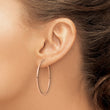 14k Rose Gold 1.5mm Polished Endless Hoop Earrings - Birthstone Company
