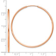 14k Rose Gold 1.5mm Polished Endless Hoop Earrings - Birthstone Company
