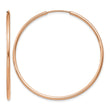 14k Rose Gold 1.5mm Polished Endless Hoop Earrings - Birthstone Company