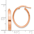 14K Rose Gold Oval Hoop Earrings