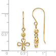 14k Open Clover Dangle Earrings