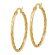 14K Polished Twisted 2.5mm Hoop Earrings