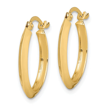 14K Polished Hoop Earrings