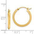 14K Polished Hoop Earrings