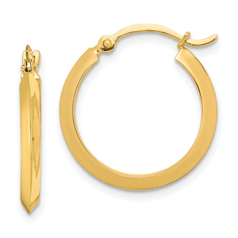 14K Polished Hoop Earrings