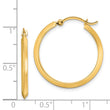 14K Polished Hoop Earrings