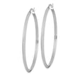 14K White Gold Polished Hoop Earrings